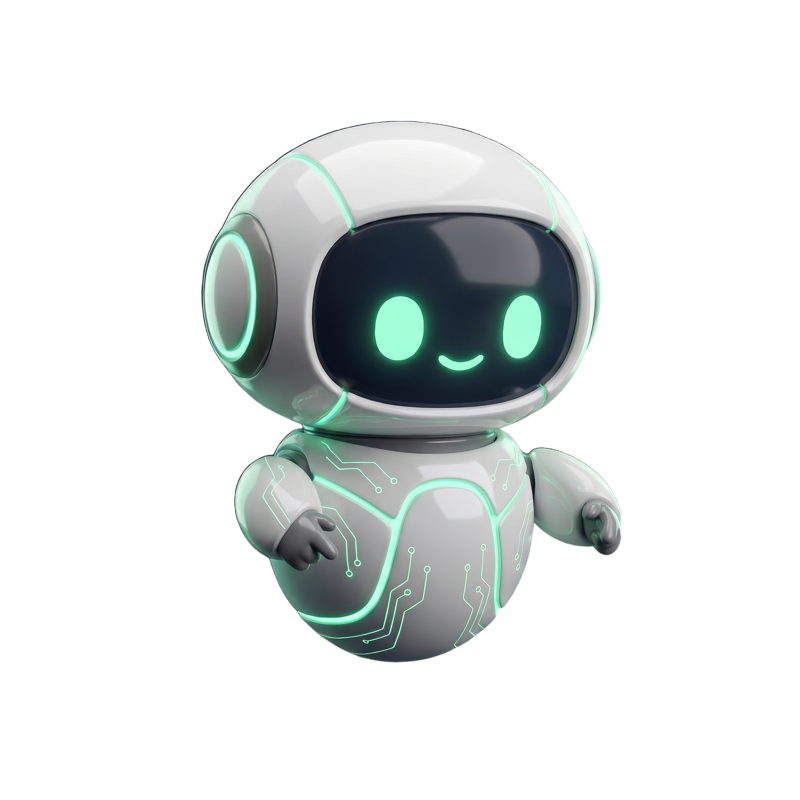 RunSmooth robot mascot peeking over the pricing card
